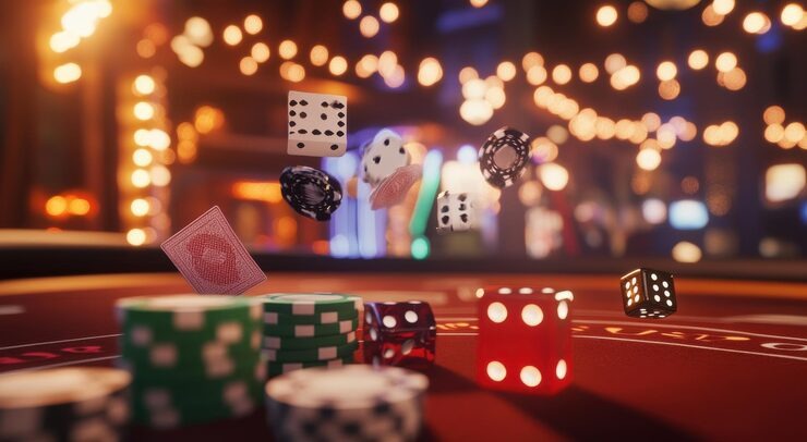 Live dealer blackjack table with professional croupier